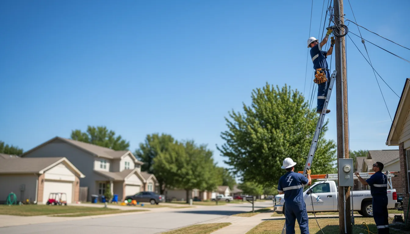 Residential electrician providing installation services in Ovett, MS